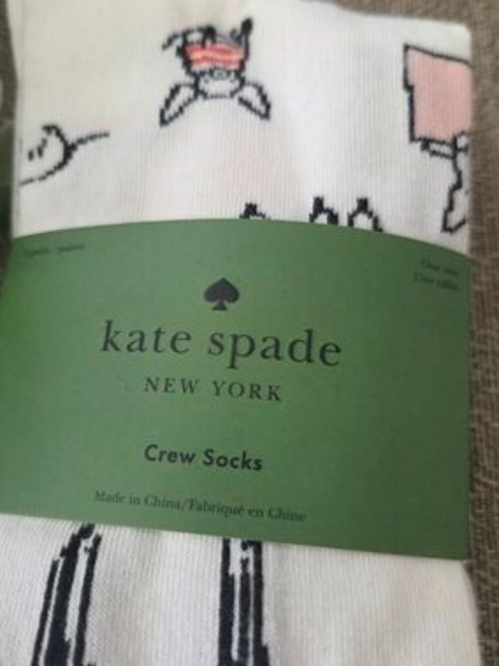 Kate Spade Crew Socks 3 Pairs